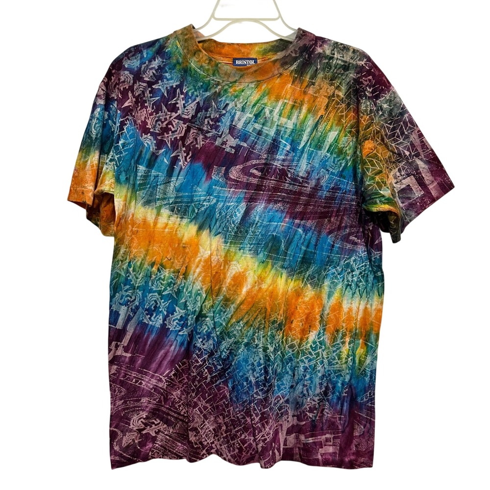 Vintage 90's Bristol Blues Tie Dye 100% Cotton T-shirt Retro